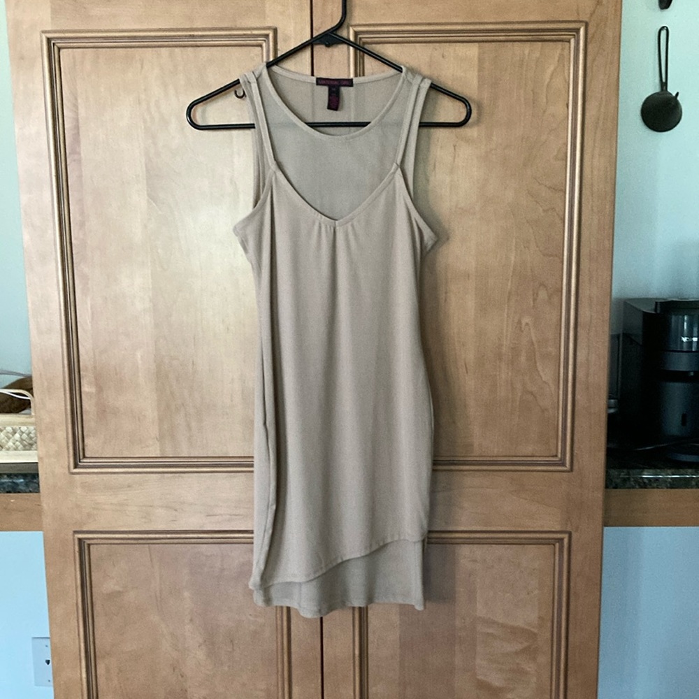 Material Girl junior dress.  Top and bottom of dress have see through netting.